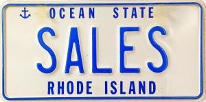 Sales License Plate