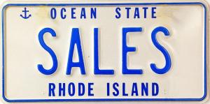 Sales License Plate